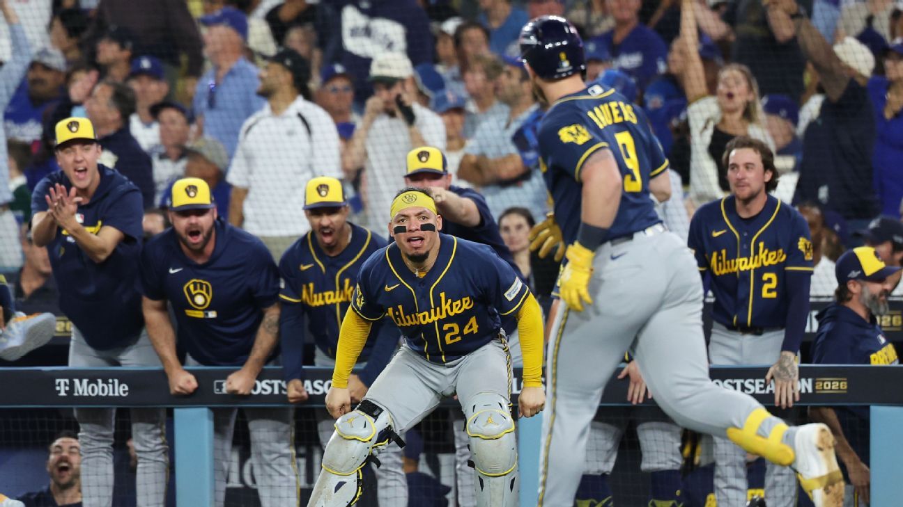 Bauers' epic HR rocks Dodgers, helps move Brewers one...