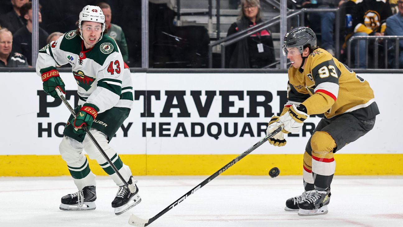 NHL Tonight: Golden Knights, Wild pair off in...