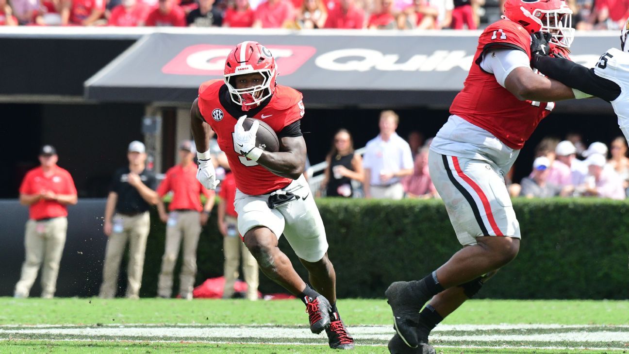 No. 2 Georgia to be without key RB Bowens against No....