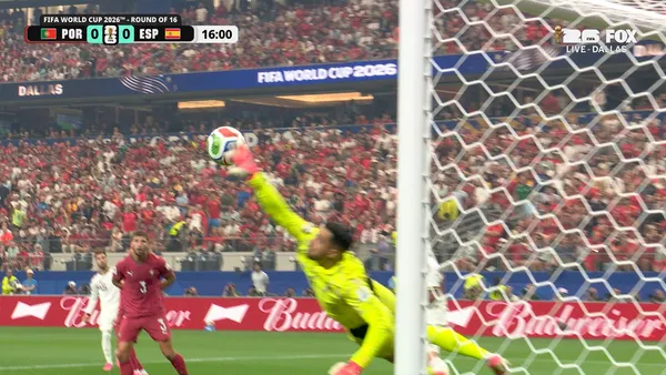 img of Portugal’s Diogo Costa makes two saves against Spain to keep score level...