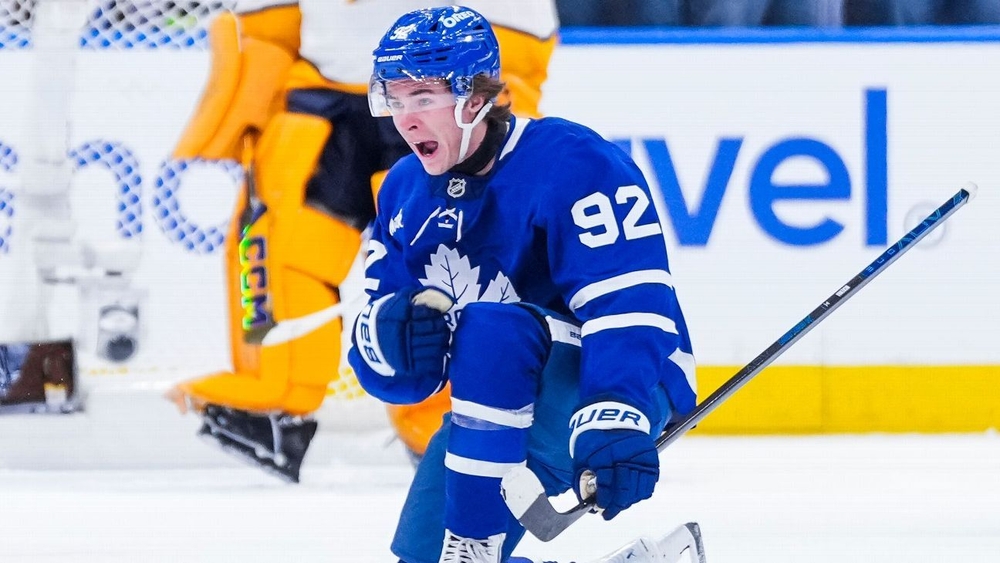 img of Top pick McKenna picks up 1st NHL goal, assist for Toronto