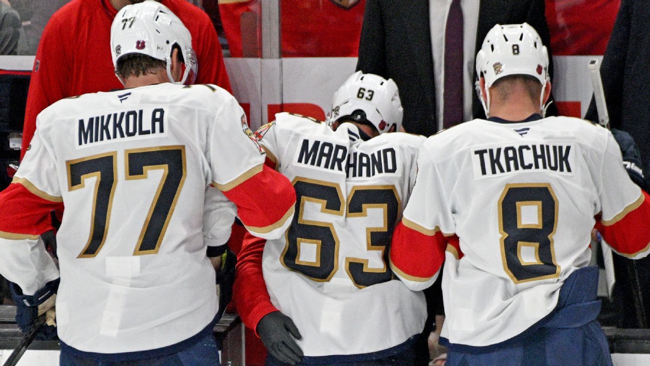 Two days after return, Panthers F Marchand exits with...